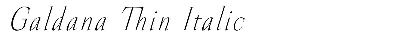 Galdana Thin Italic
